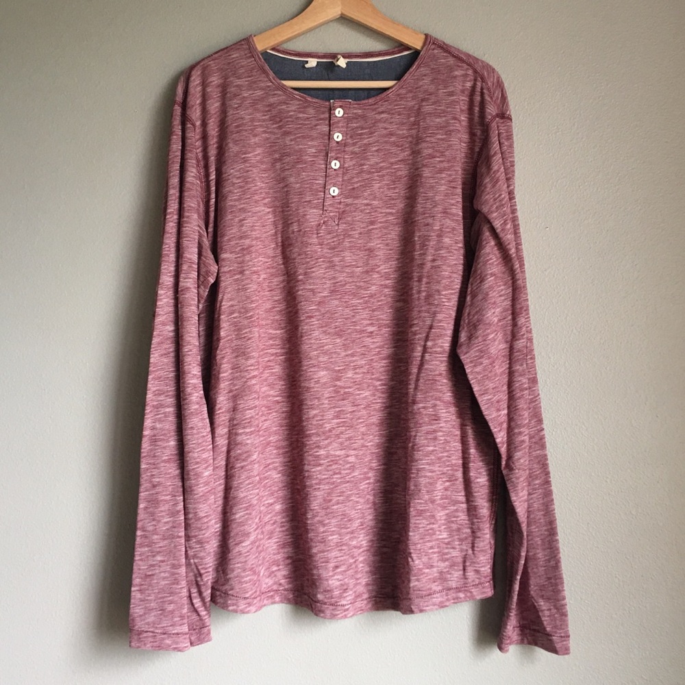 Men’s long sleeve Henley Shirt